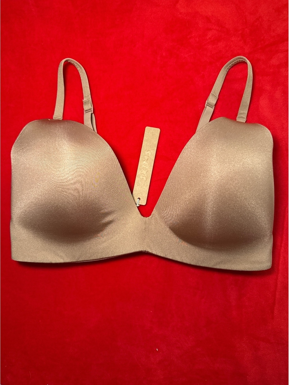 Skims Wireless Form Maternity T Shirt Demi Nursing Bra Color Sienna Size 40D